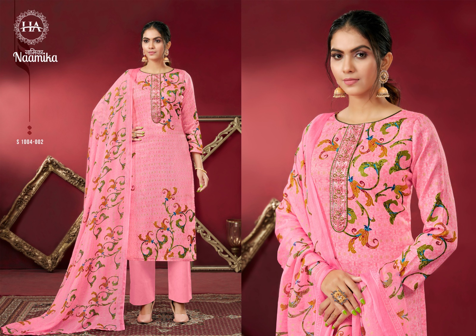 Harshit Fashion Hub Naamika Jam Cotton Digital Print With Embroidery Work Suits Wholesaler Surat