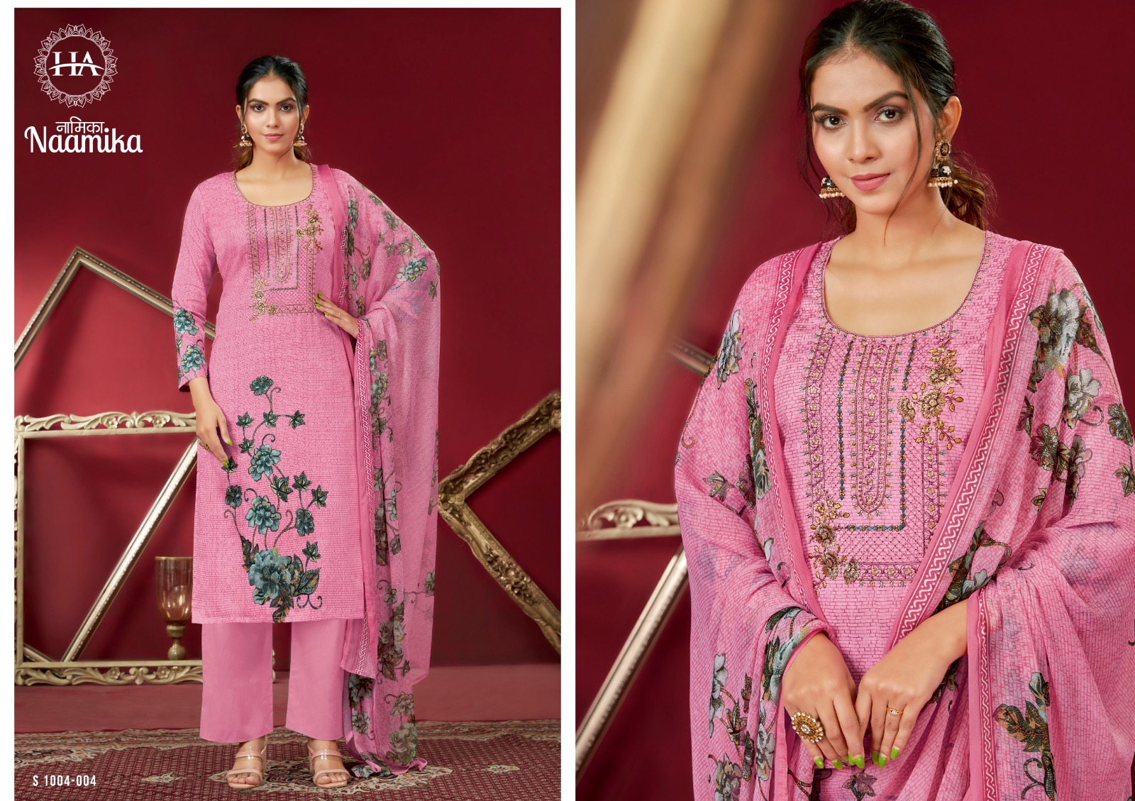 Harshit Fashion Hub Naamika Jam Cotton Digital Print With Embroidery Work Suits Wholesaler Surat
