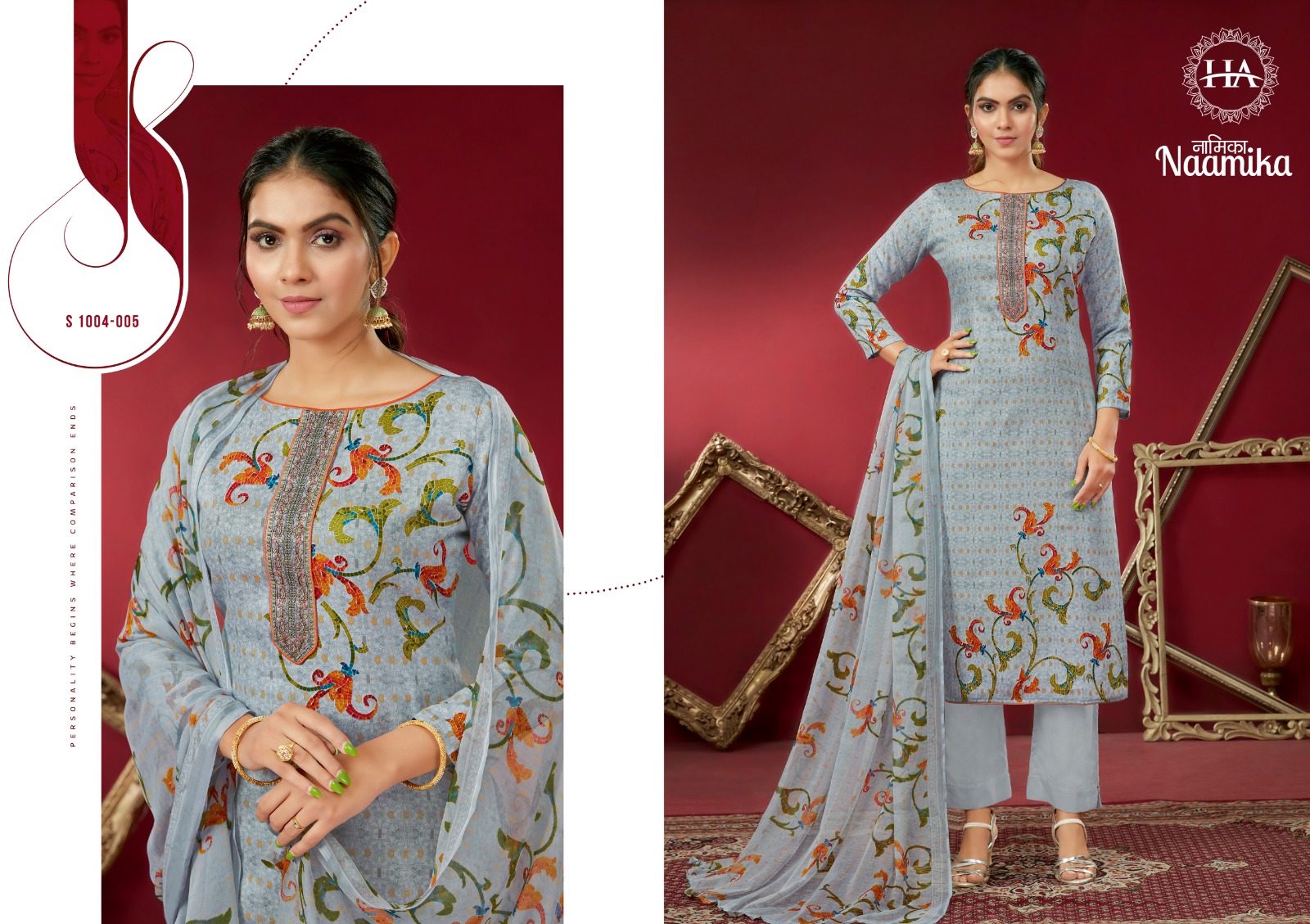 Harshit Fashion Hub Naamika Jam Cotton Digital Print With Embroidery Work Suits Wholesaler Surat