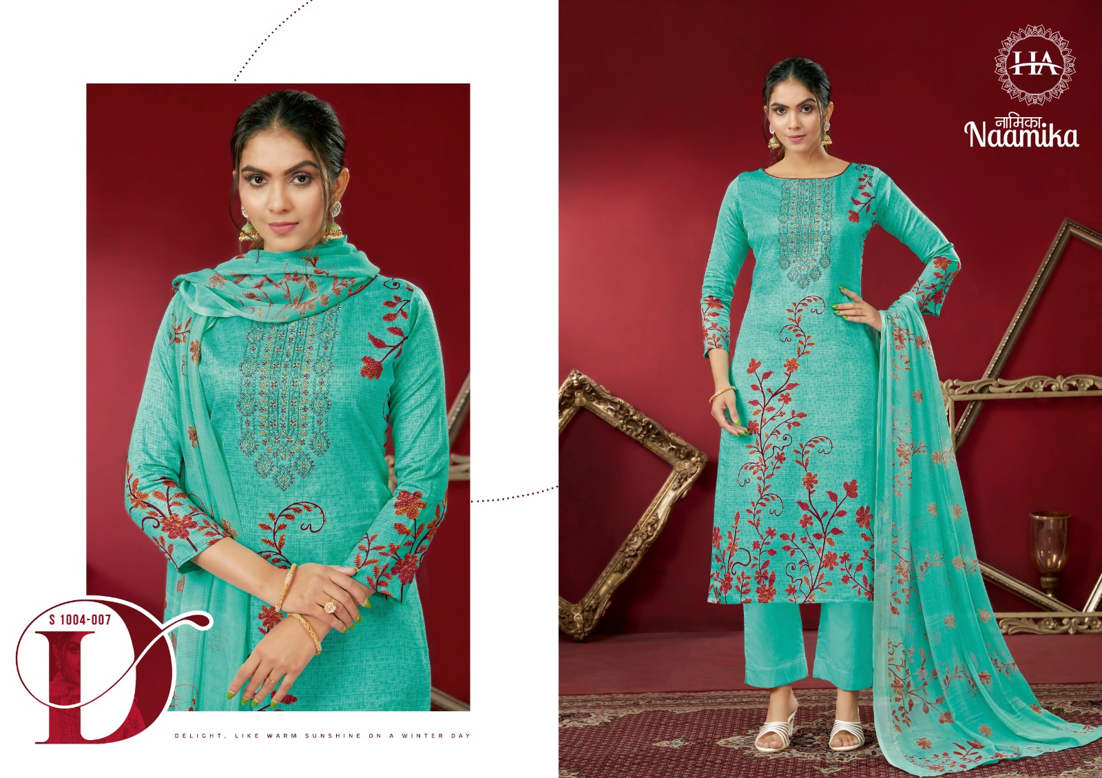Harshit Fashion Hub Naamika Jam Cotton Digital Print With Embroidery Work Suits Wholesaler Surat