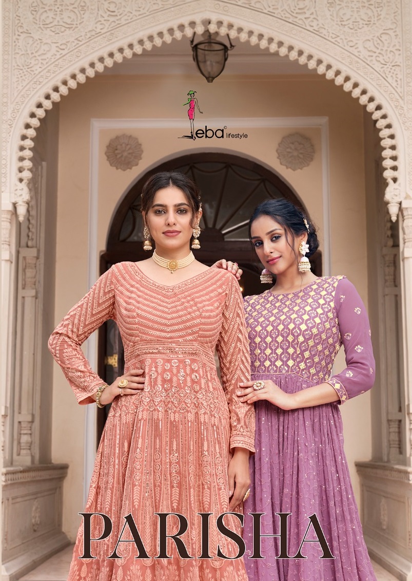 Eba Lifestyle Parisha Georgette With Heavy Embroidery Designer Salwar Suits Wholesaler Surat