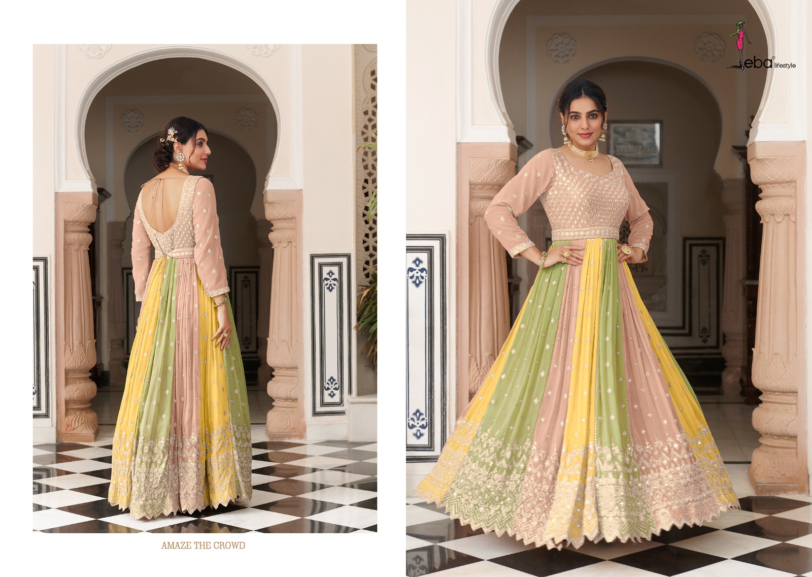 Eba Lifestyle Parisha Georgette With Heavy Embroidery Designer Salwar Suits Wholesaler Surat
