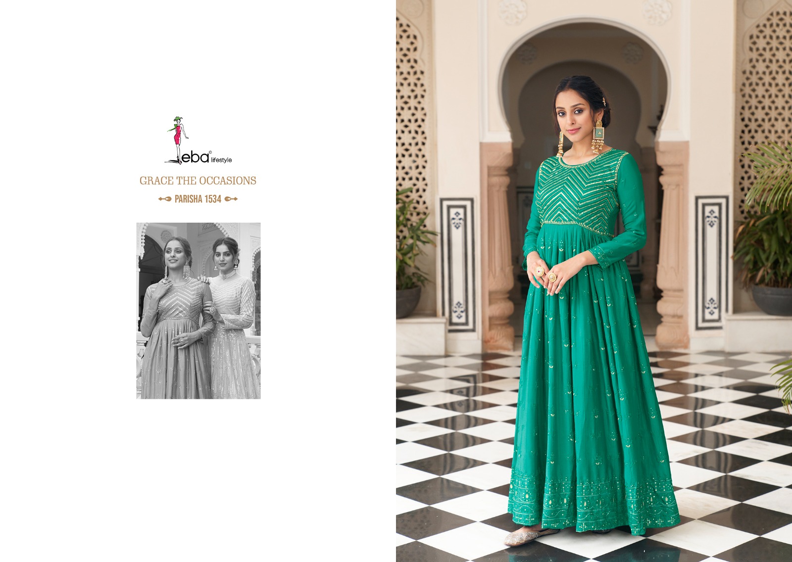 Eba Lifestyle Parisha Georgette With Heavy Embroidery Designer Salwar Suits Wholesaler Surat