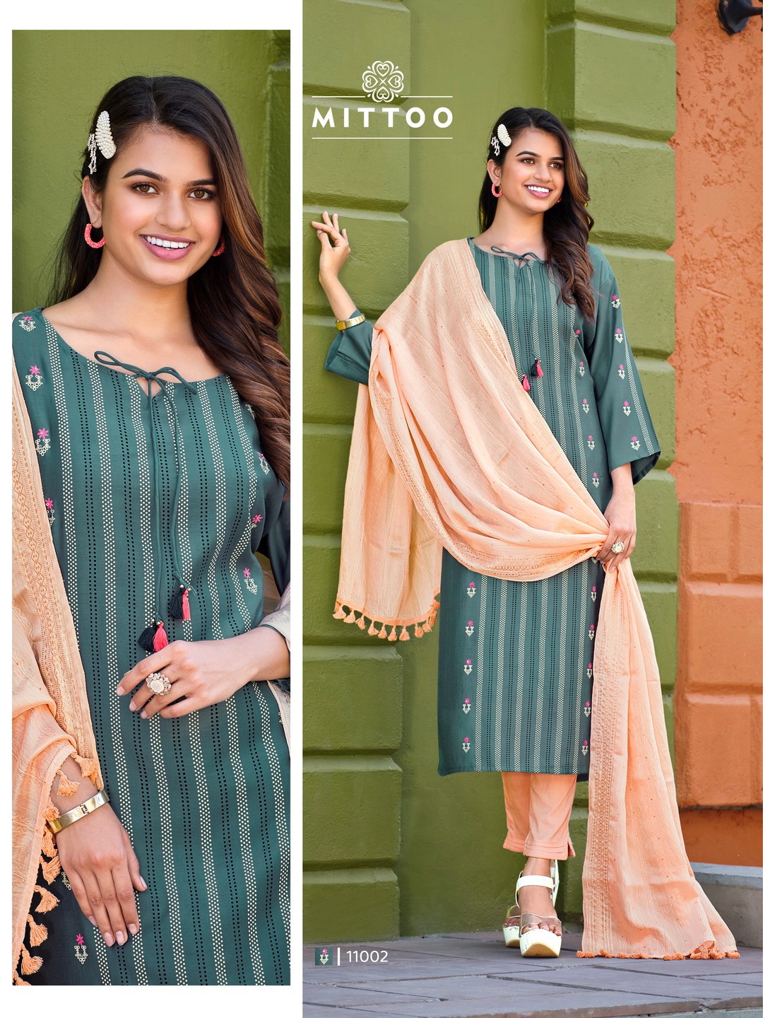 MITTOO SELINA FANCY KURTI COMBO SET 