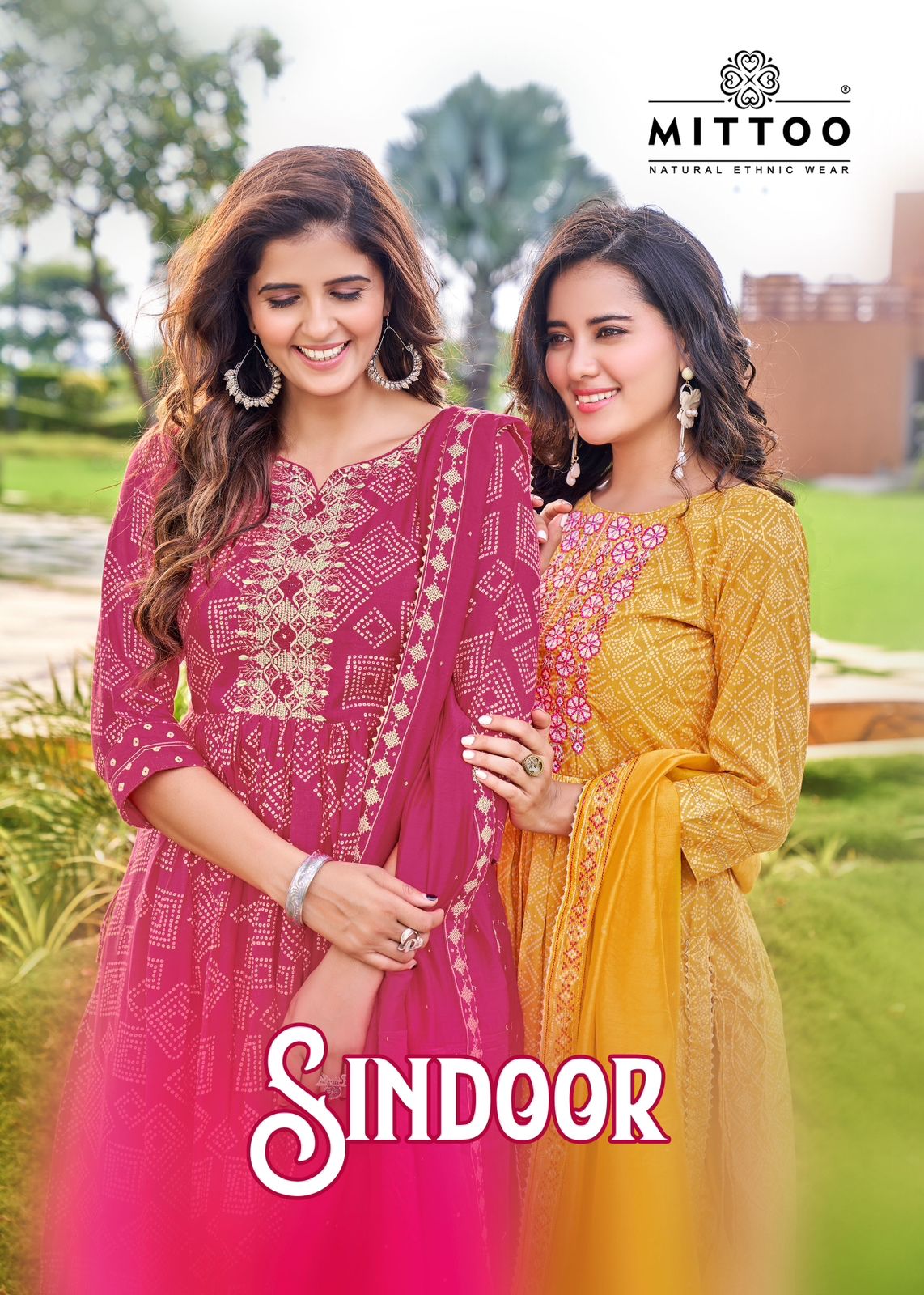 Mittoo Sindoor Viscose Print With Hand Work Designer Kurti Combo Set Wholesaler Surat