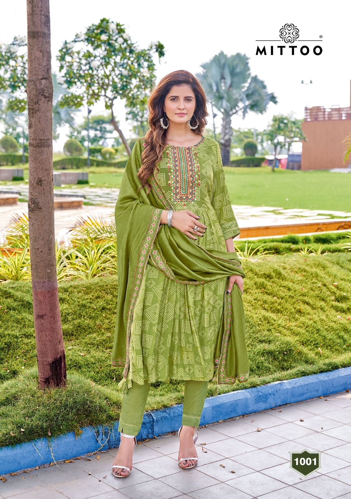 Mittoo Sindoor Viscose Print With Hand Work Designer Kurti Combo Set Wholesaler Surat