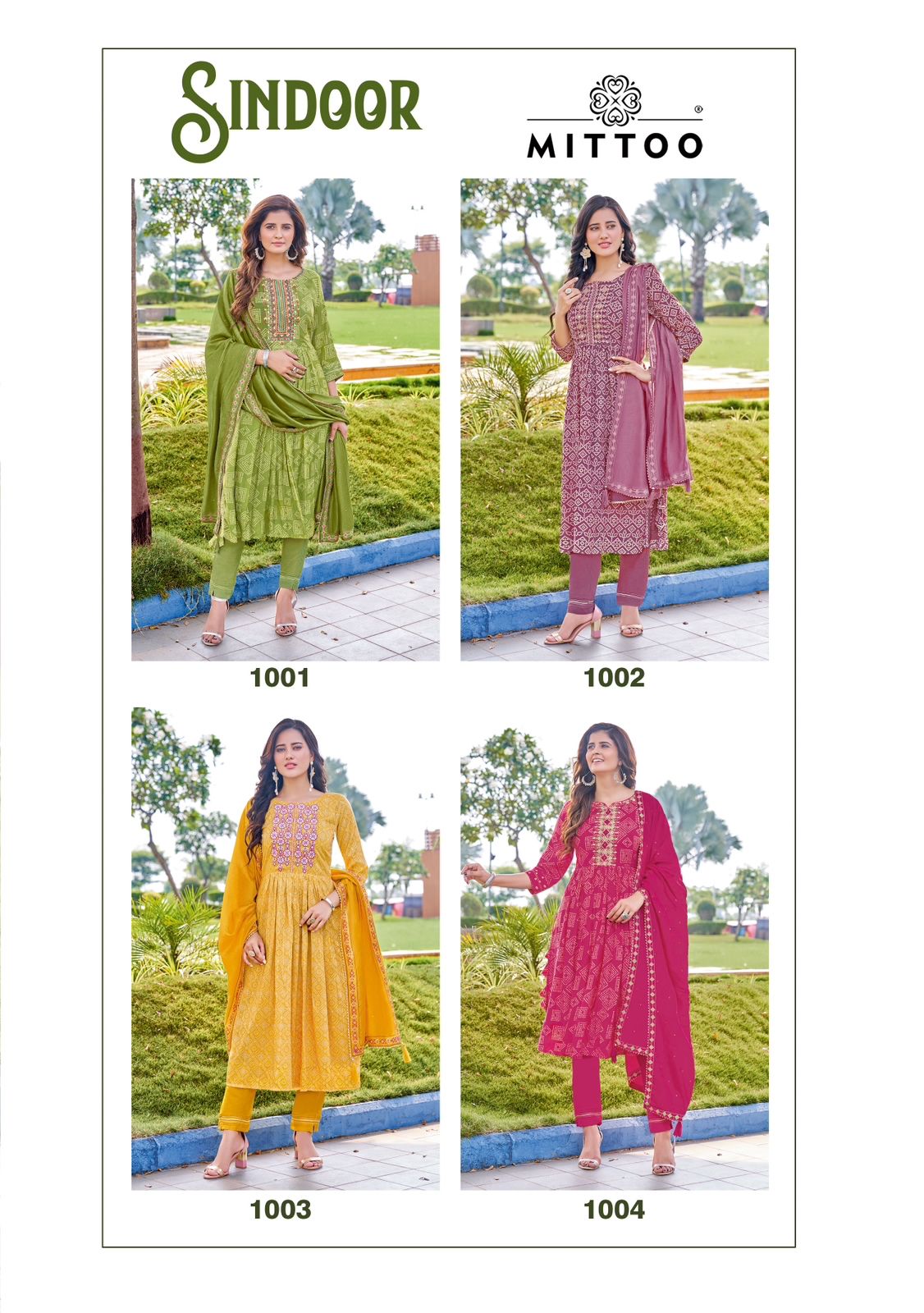 Mittoo Sindoor Viscose Print With Hand Work Designer Kurti Combo Set Wholesaler Surat