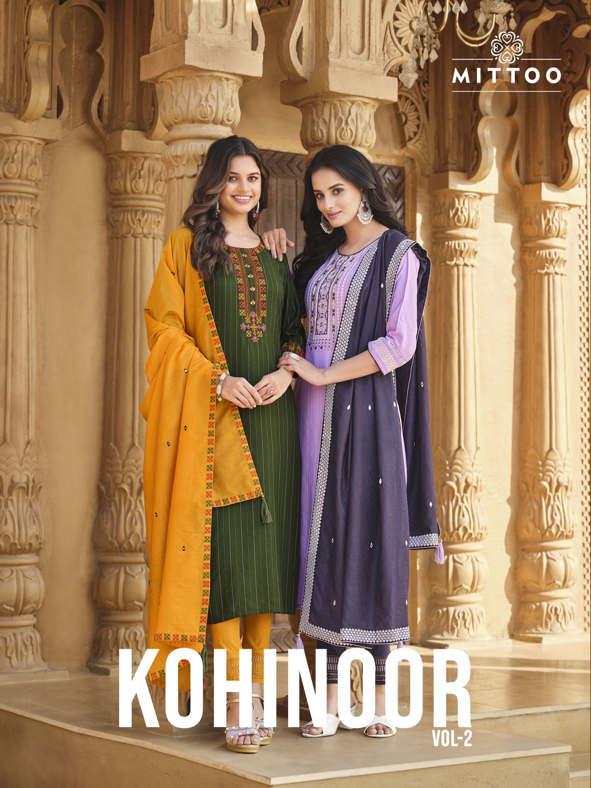 Mittoo Kohinoor Vol 2 Rayon Fancy Hand Works Kurti Combo Set Wholesaler Surat