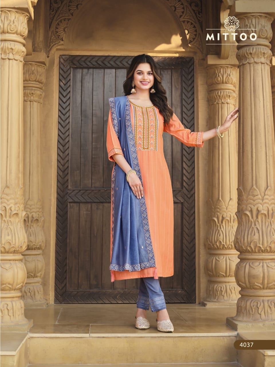 Mittoo Kohinoor Vol 2 Rayon Fancy Hand Works Kurti Combo Set Wholesaler Surat