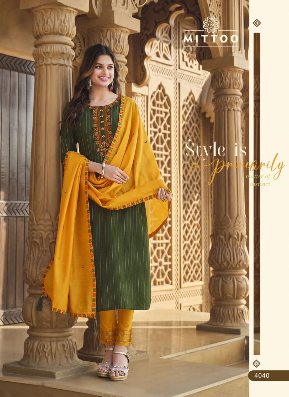 Mittoo Kohinoor Vol 2 Rayon Fancy Hand Works Kurti Combo Set Wholesaler Surat