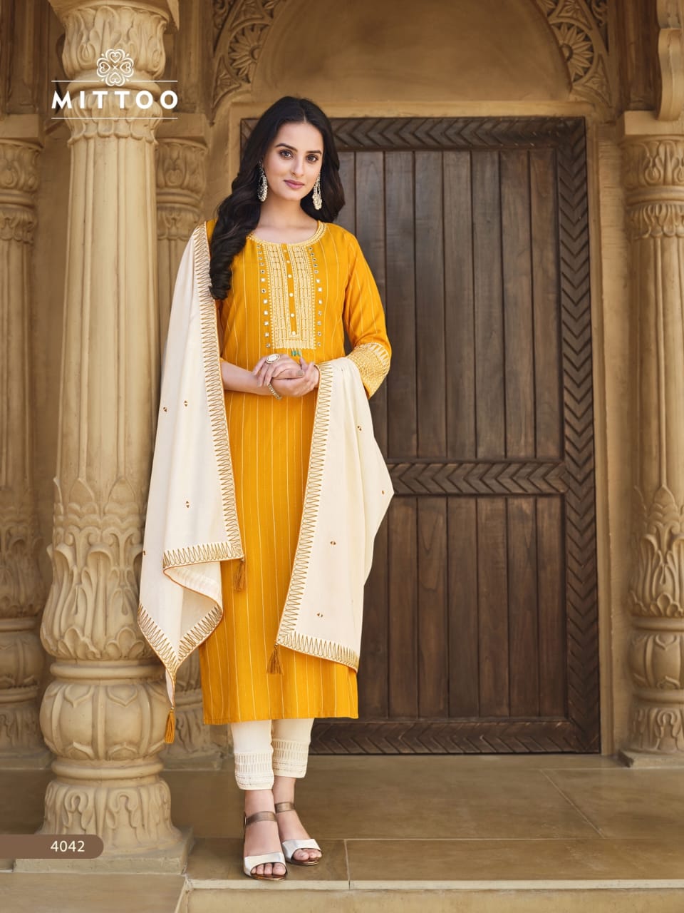 Mittoo Kohinoor Vol 2 Rayon Fancy Hand Works Kurti Combo Set Wholesaler Surat