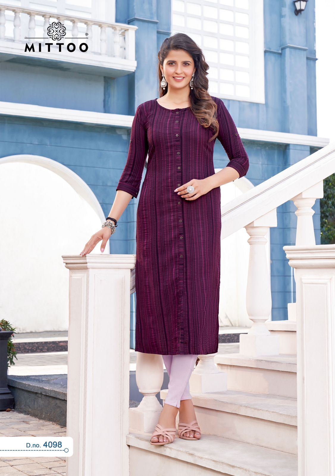 Mittoo Mohini Vol 13 Weaving Strips Fancy Kurti With Pant At Wholesale Rate Surat