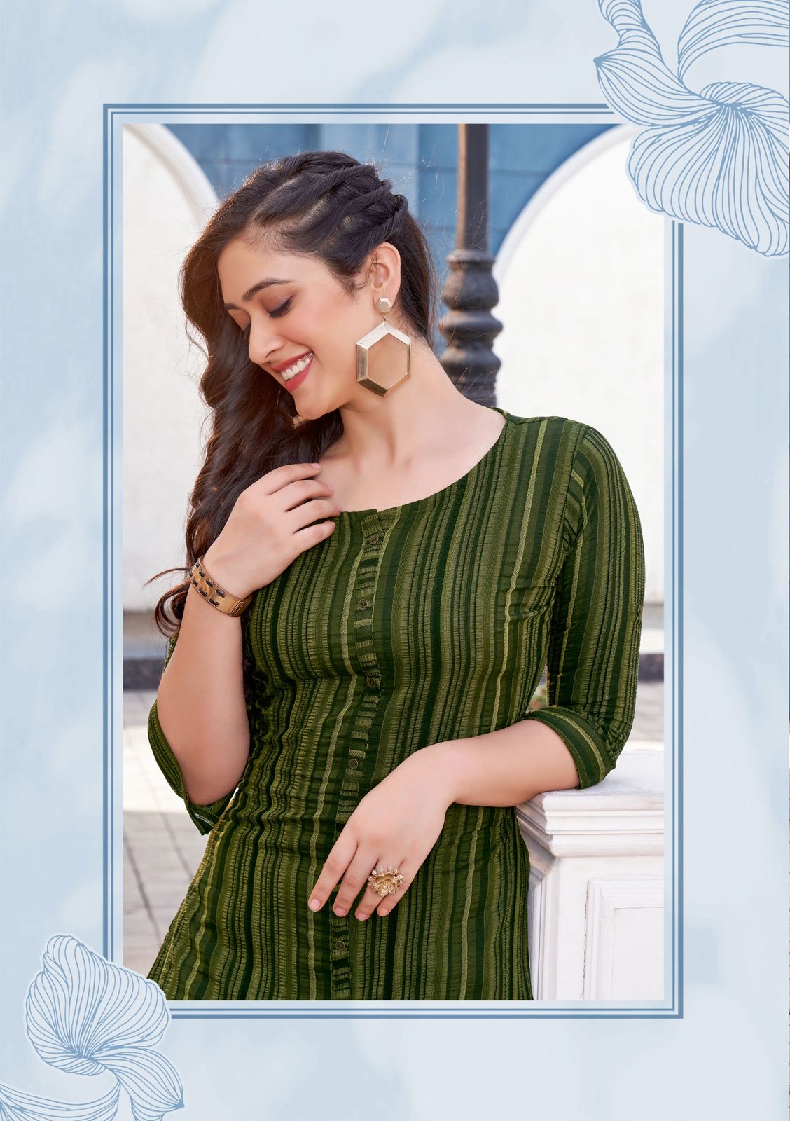 Mittoo Mohini Vol 13 Weaving Strips Fancy Kurti With Pant At Wholesale Rate Surat