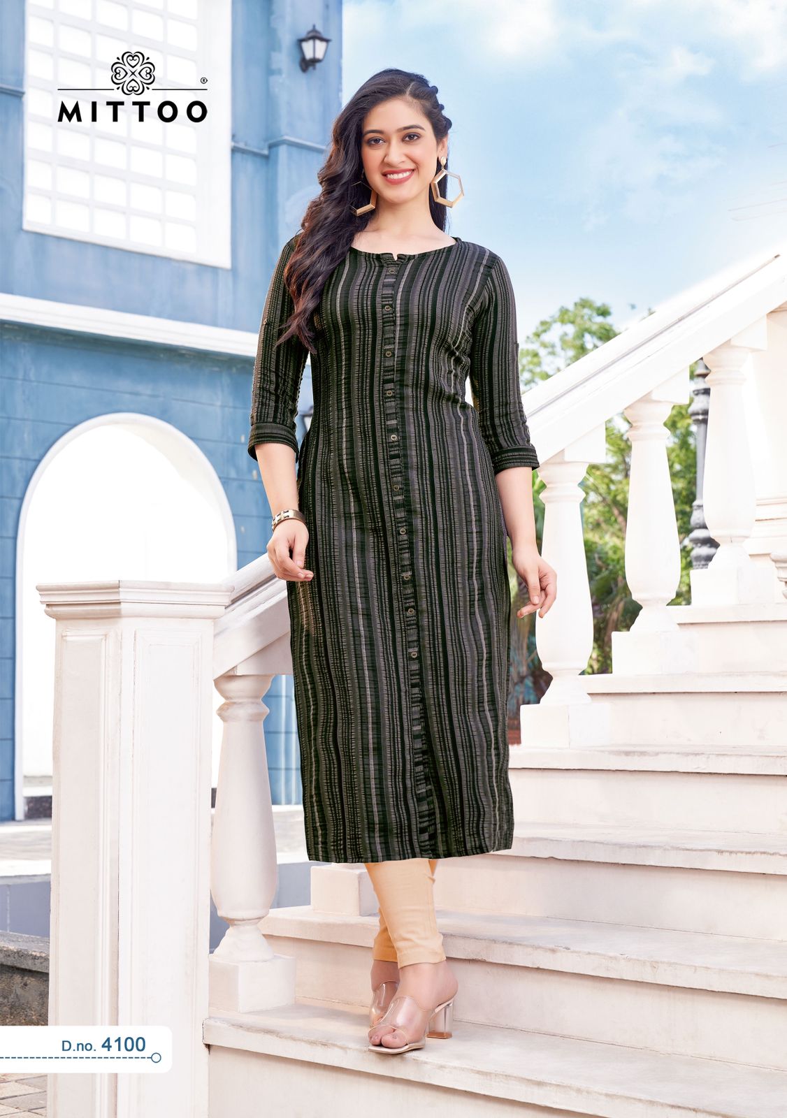 Mittoo Mohini Vol 13 Weaving Strips Fancy Kurti With Pant At Wholesale Rate Surat