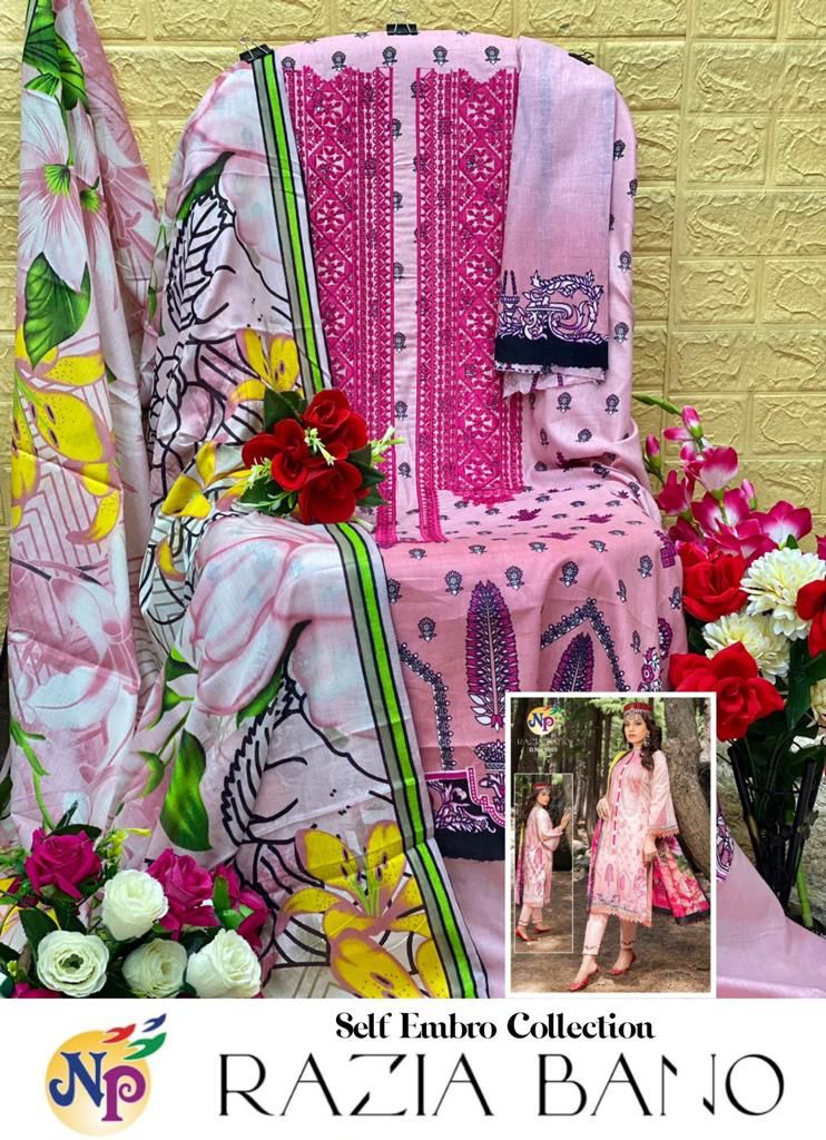 Nand Gopal Razia Bano Lawn Cotton Printed With Exclusive Neck Embroidery Salwar Suits Wholesaler Surat
