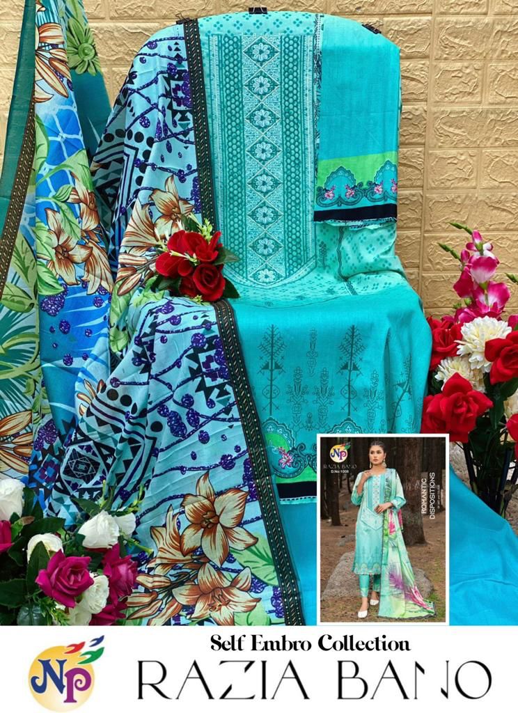 Nand Gopal Razia Bano Lawn Cotton Printed With Exclusive Neck Embroidery Salwar Suits Wholesaler Surat