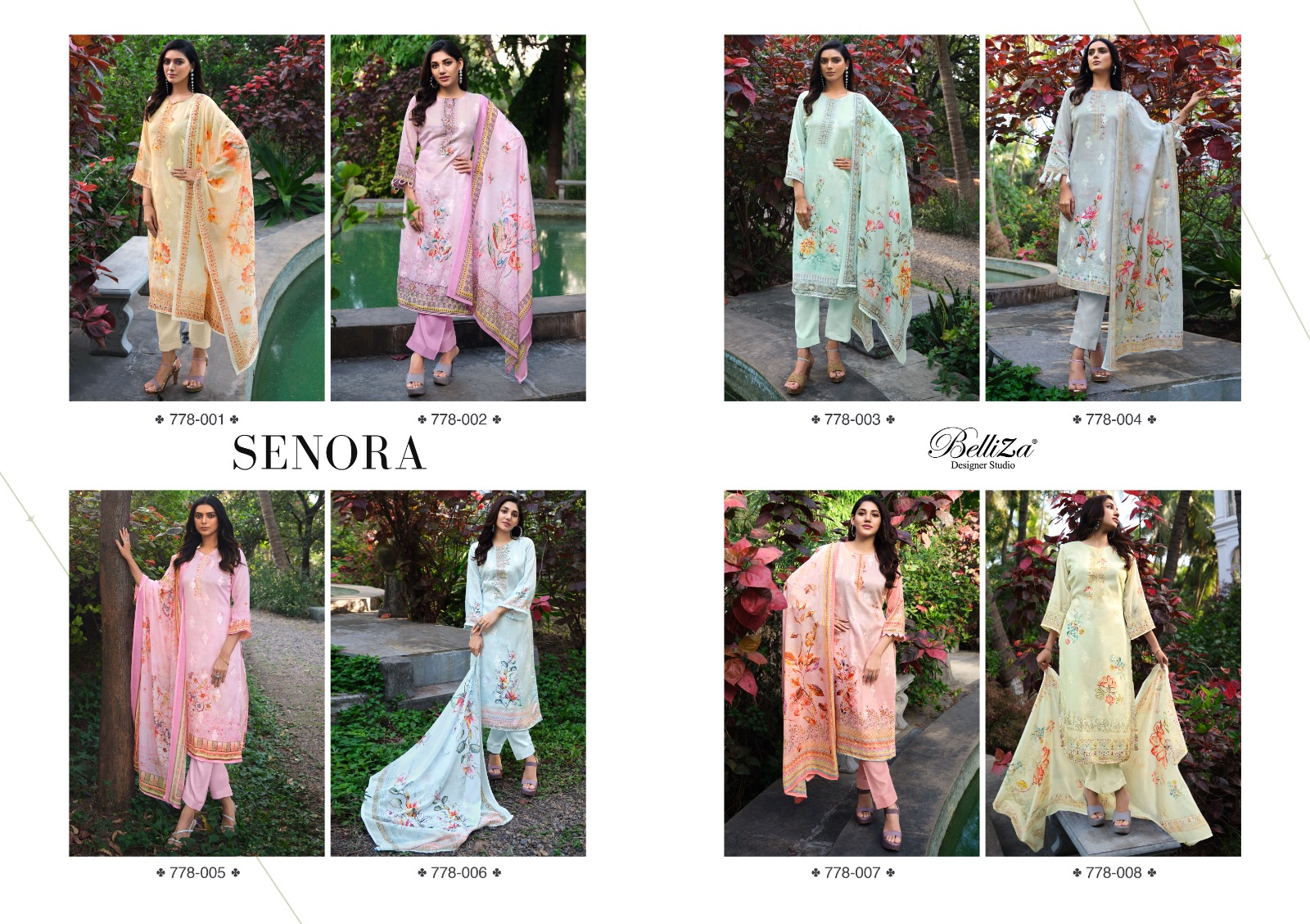 BELLIZA DESIGNER STUDIO SENORA JAM COTTON SALWAR SUIT
