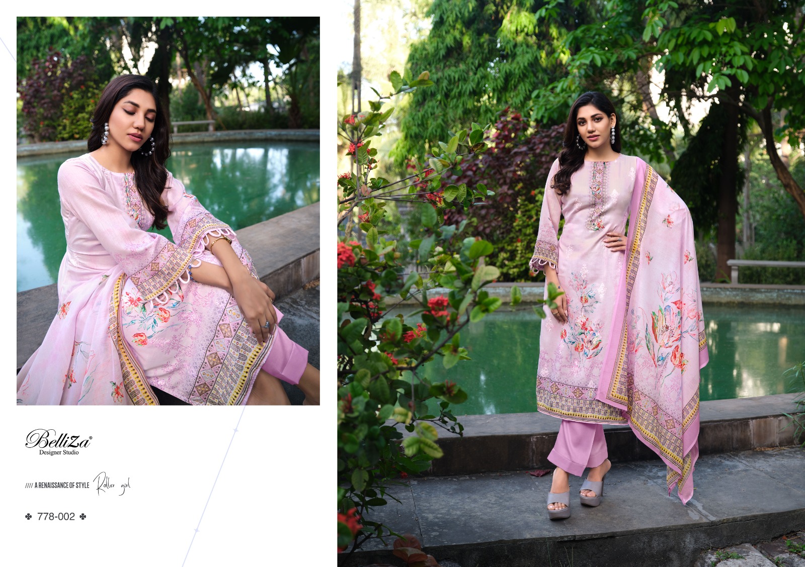 BELLIZA DESIGNER STUDIO SENORA JAM COTTON SALWAR SUIT