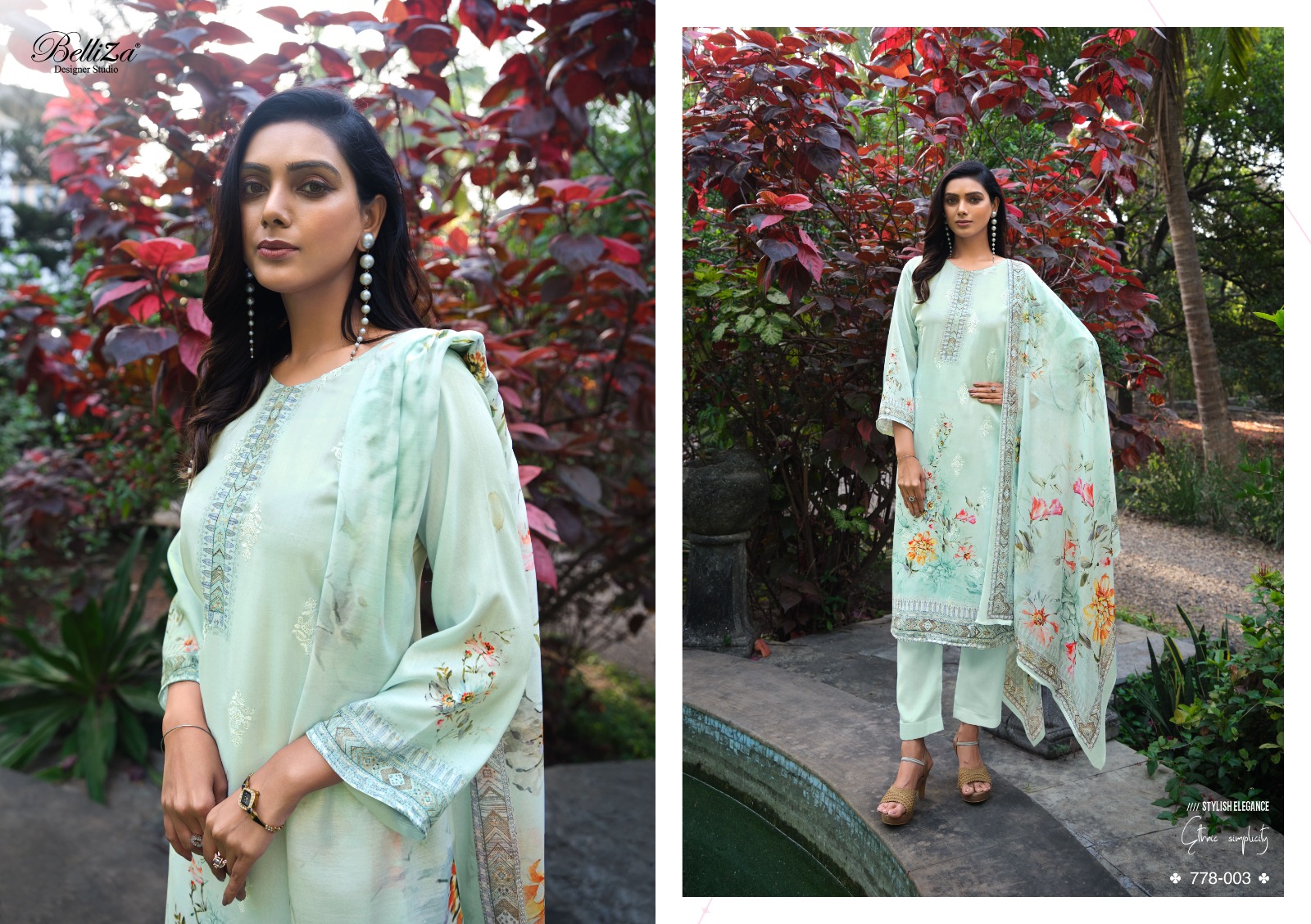 BELLIZA DESIGNER STUDIO SENORA JAM COTTON SALWAR SUIT