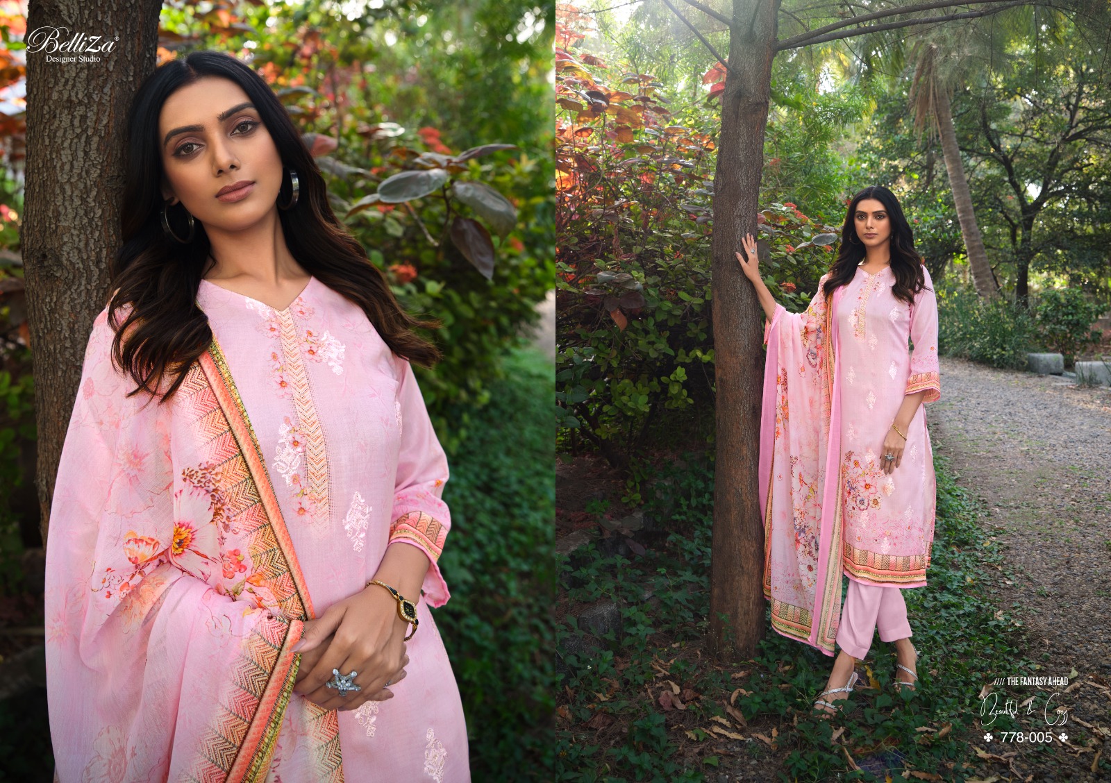 BELLIZA DESIGNER STUDIO SENORA JAM COTTON SALWAR SUIT