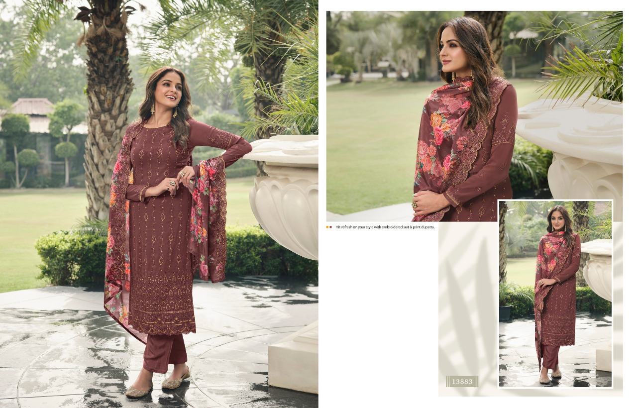 ZISA ELEGANT VOL 3 GEORGETTE DESIGNER SUIT