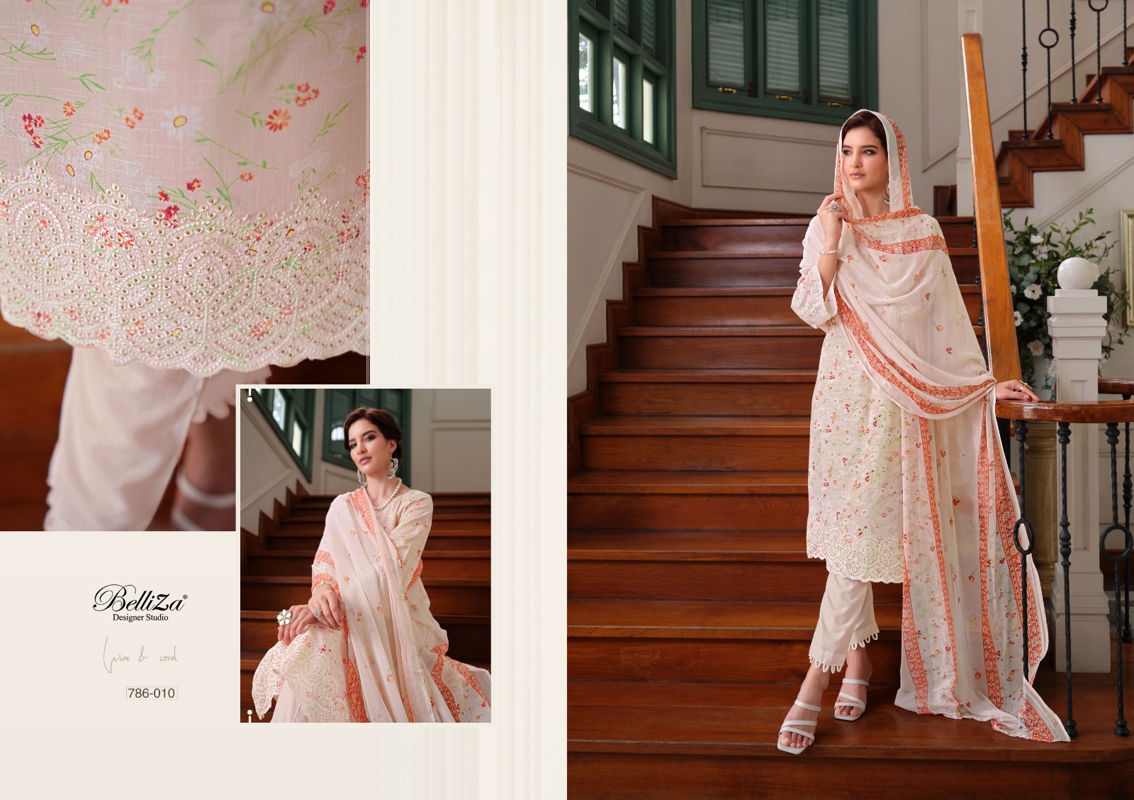 BELLIZA DESIGNER STUDIO FLORENCE LINEN COTTON SUIT