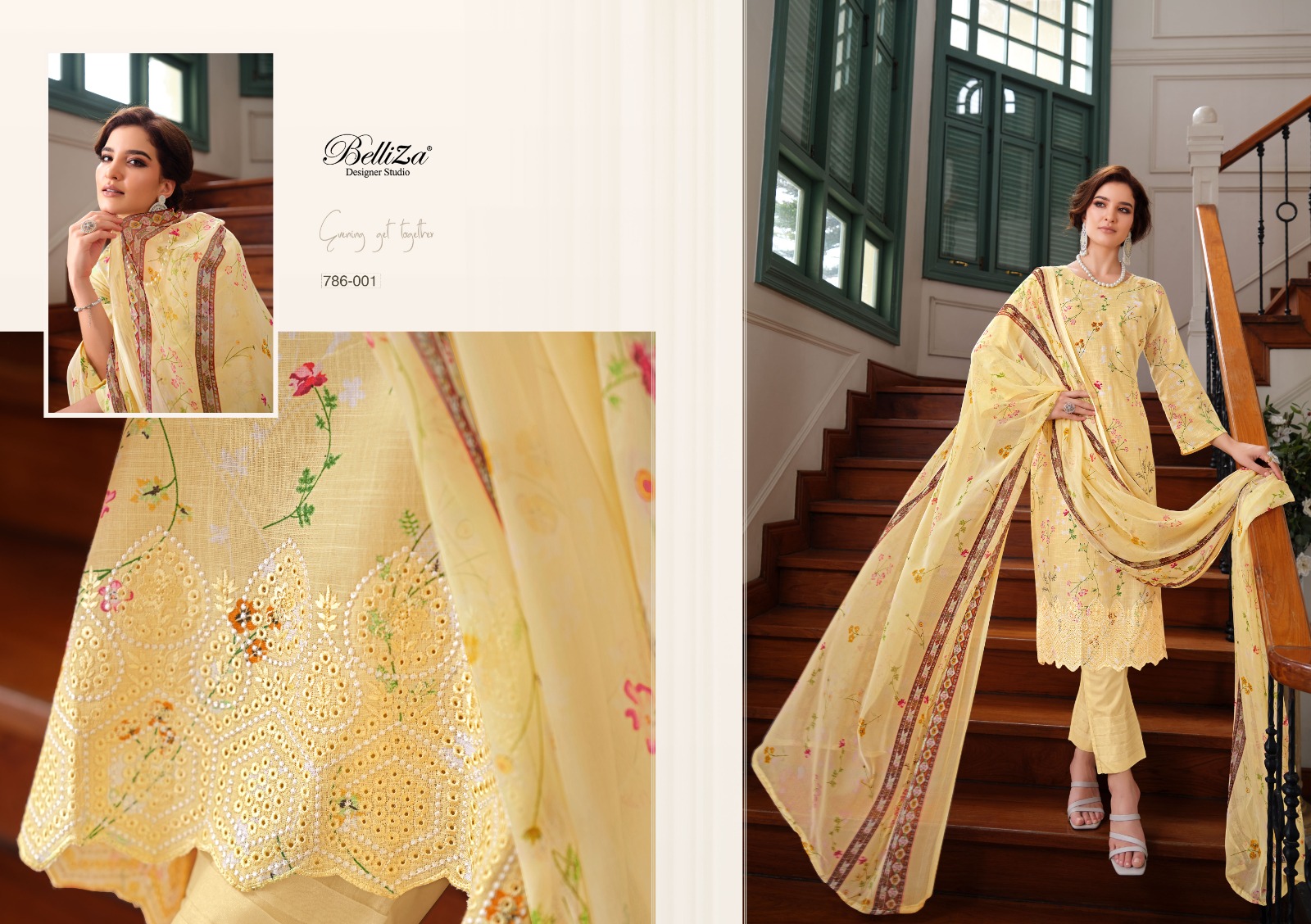 BELLIZA DESIGNER STUDIO FLORENCE LINEN COTTON SUIT