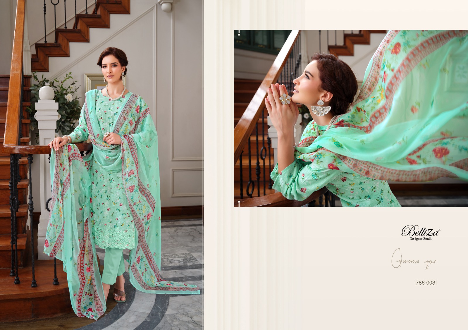 BELLIZA DESIGNER STUDIO FLORENCE LINEN COTTON SUIT
