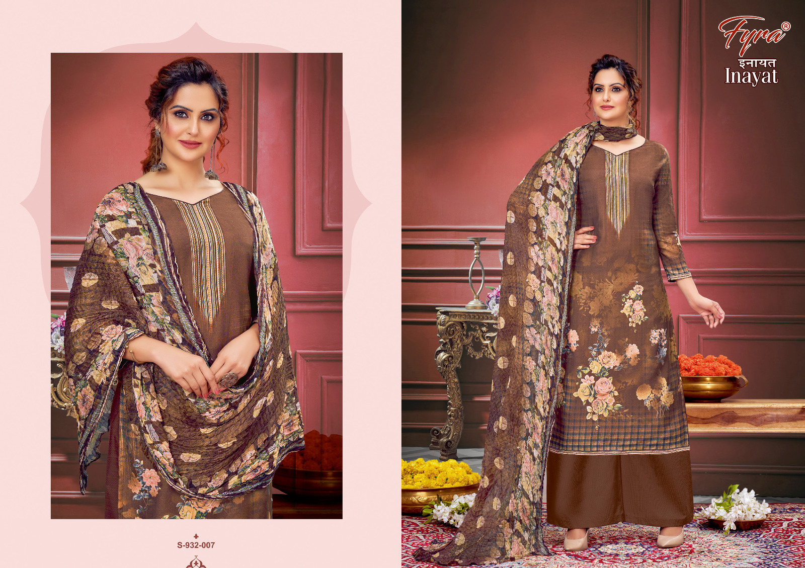 FYRA DESIGNING HUB INAYAT MUSLIN DIGITAL PRINT DRESS