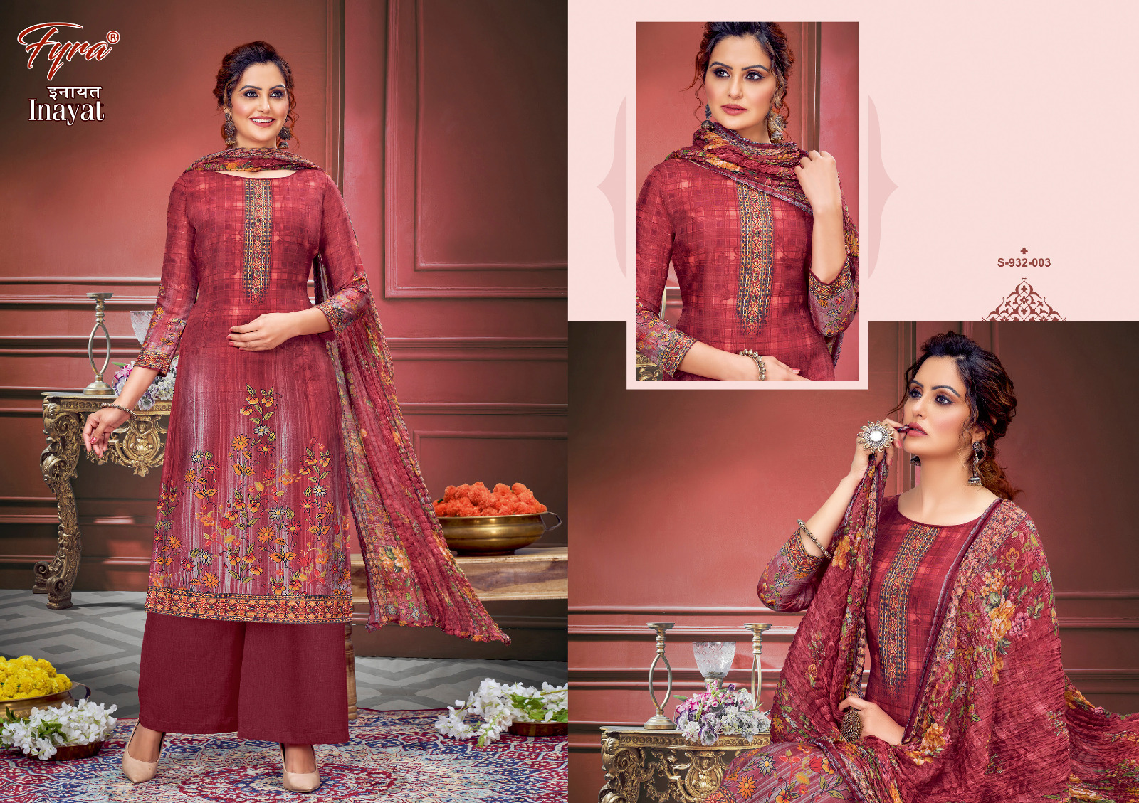 FYRA DESIGNING HUB INAYAT MUSLIN DIGITAL PRINT DRESS