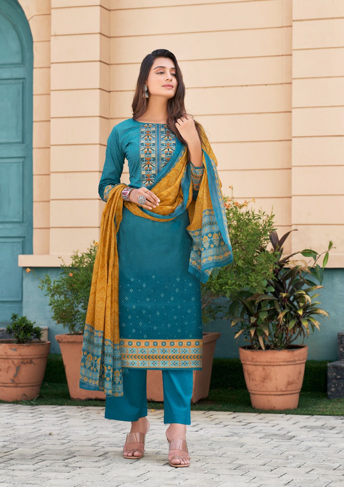 Yashika Trends Naishaa Secession Vol 3 Cotton Embroidery Designer Salwar Suits Wholesaler Surat