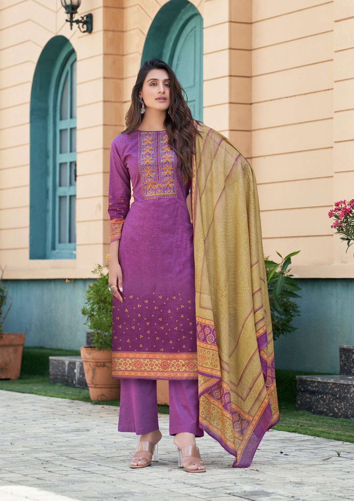 Yashika Trends Naishaa Secession Vol 3 Cotton Embroidery Designer Salwar Suits Wholesaler Surat