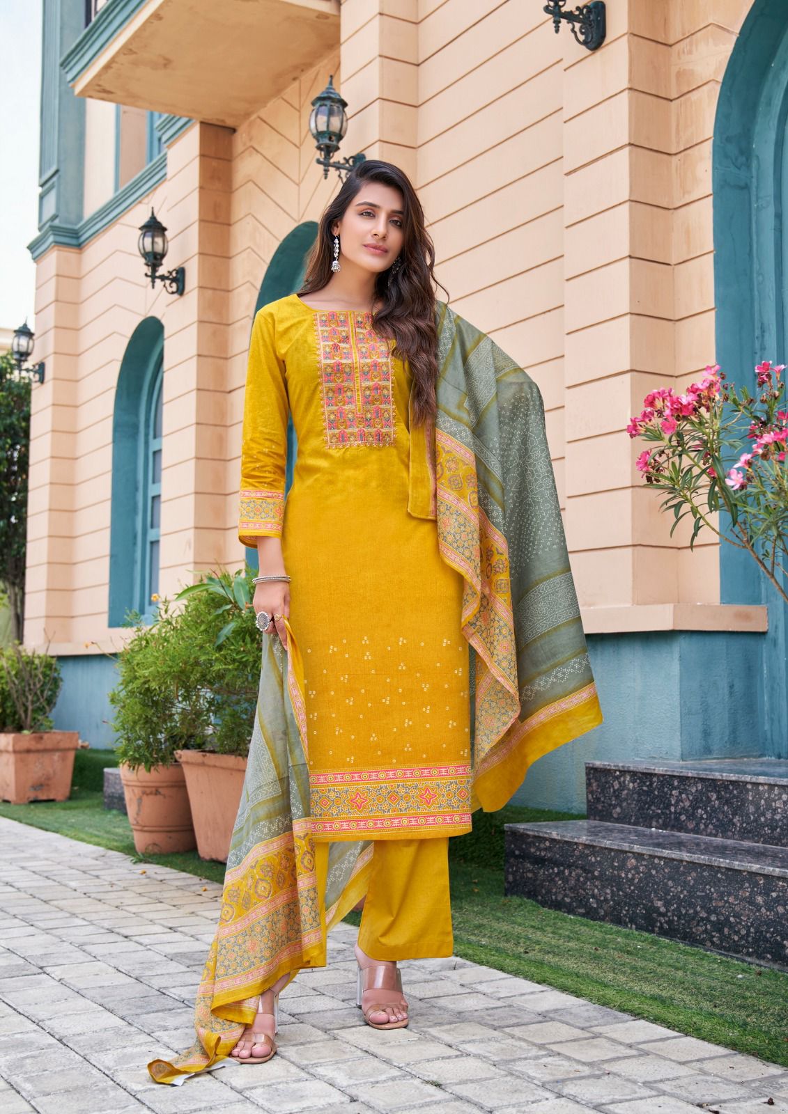 Yashika Trends Naishaa Secession Vol 3 Cotton Embroidery Designer Salwar Suits Wholesaler Surat