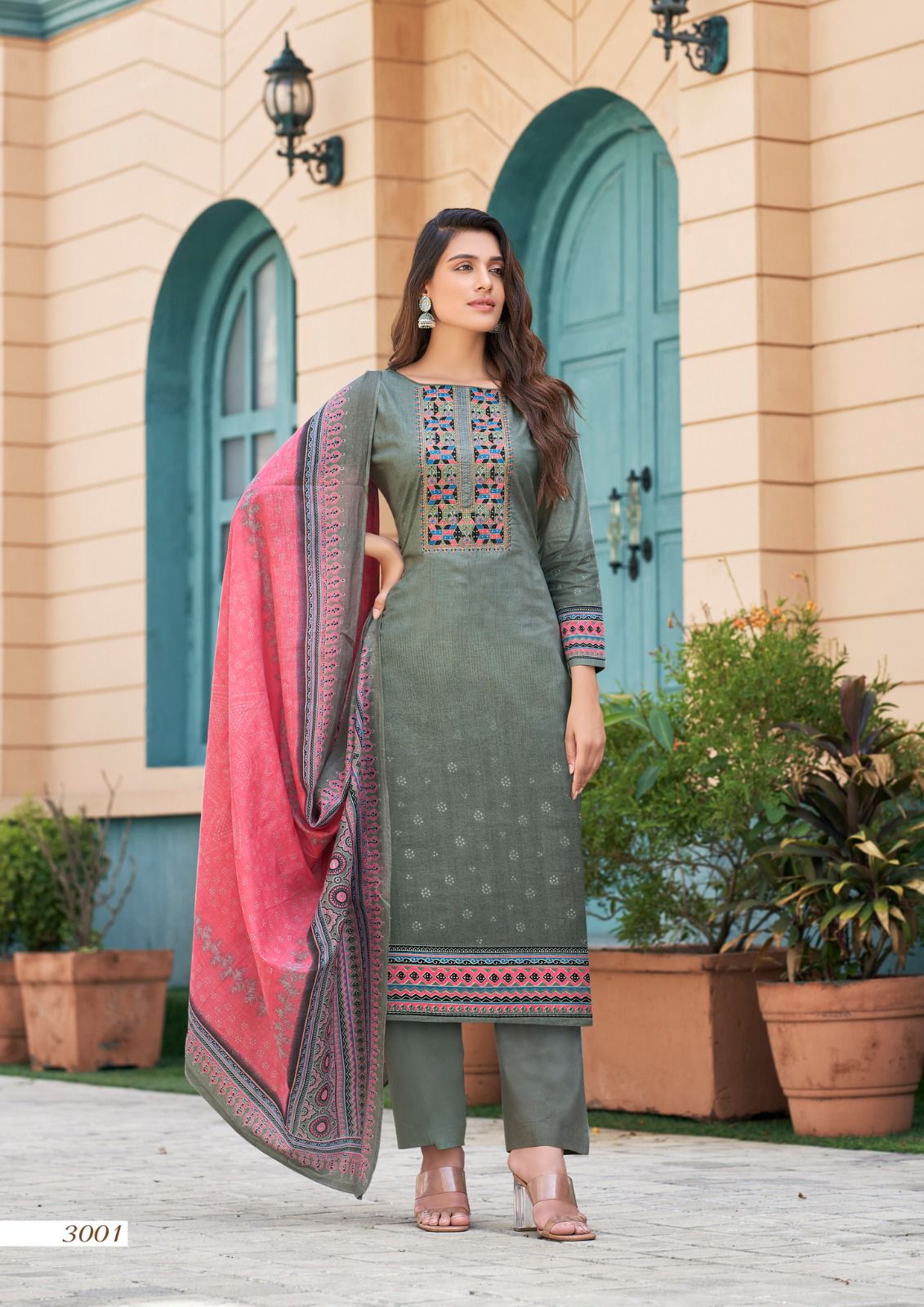 Yashika Trends Naishaa Secession Vol 3 Cotton Embroidery Designer Salwar Suits Wholesaler Surat