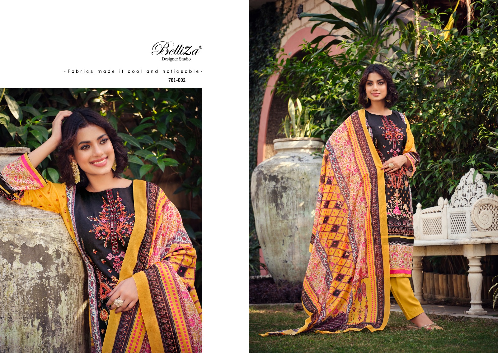 BELLIZA DESIGNER STUDIO ZIANA VOL 2 COTTON FANCY WORK SUIT