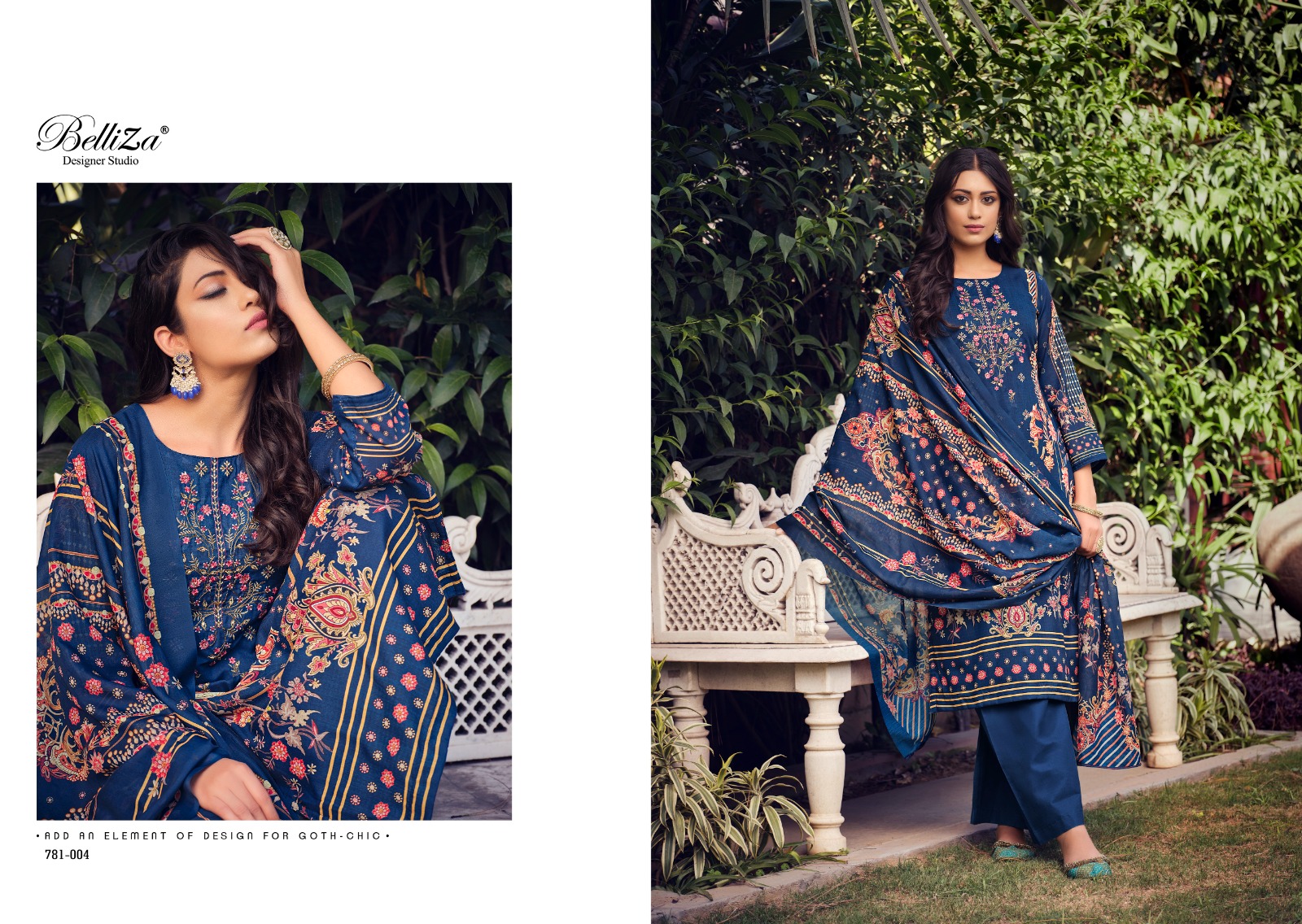 BELLIZA DESIGNER STUDIO ZIANA VOL 2 COTTON FANCY WORK SUIT