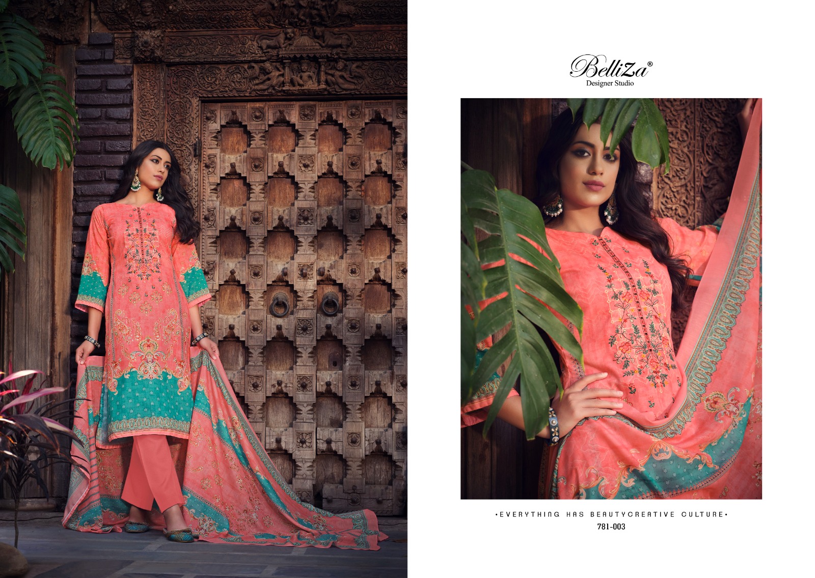BELLIZA DESIGNER STUDIO ZIANA VOL 2 COTTON FANCY WORK SUIT