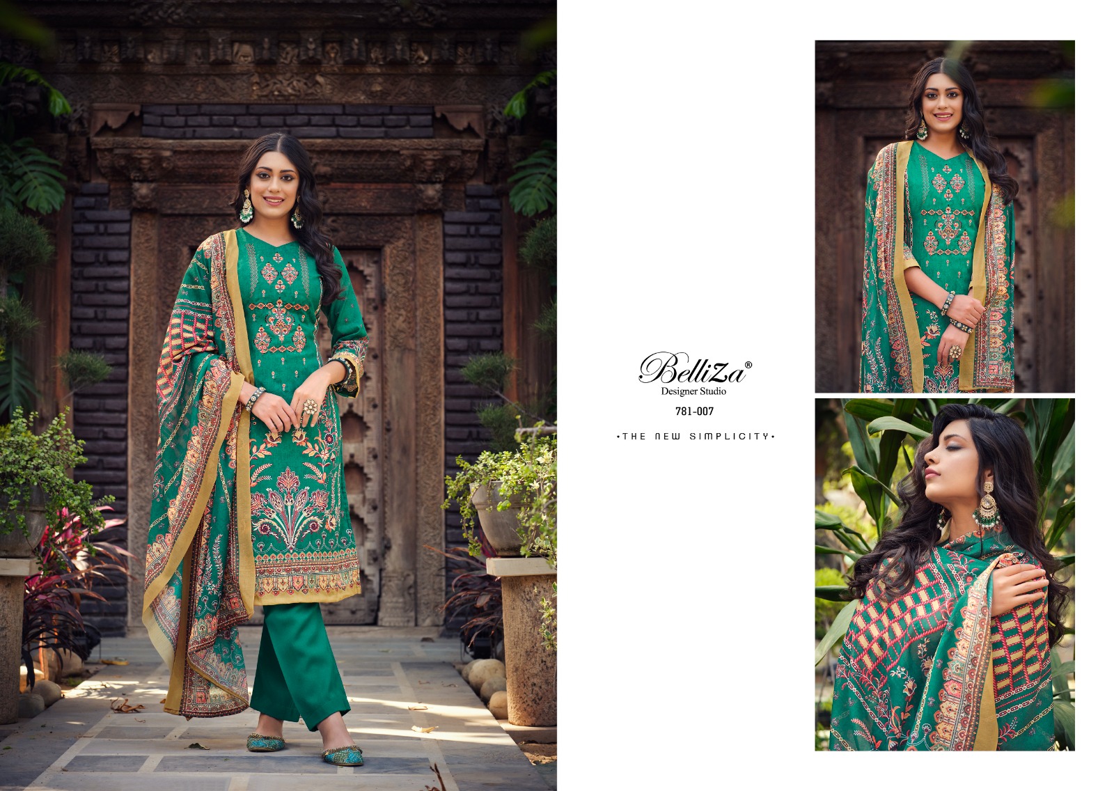 BELLIZA DESIGNER STUDIO ZIANA VOL 2 COTTON FANCY WORK SUIT