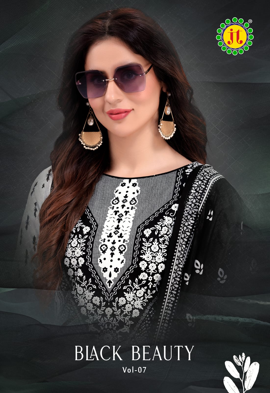 JT BLACK BEAUTY VOL 7 COTTON PRINTED DRESS