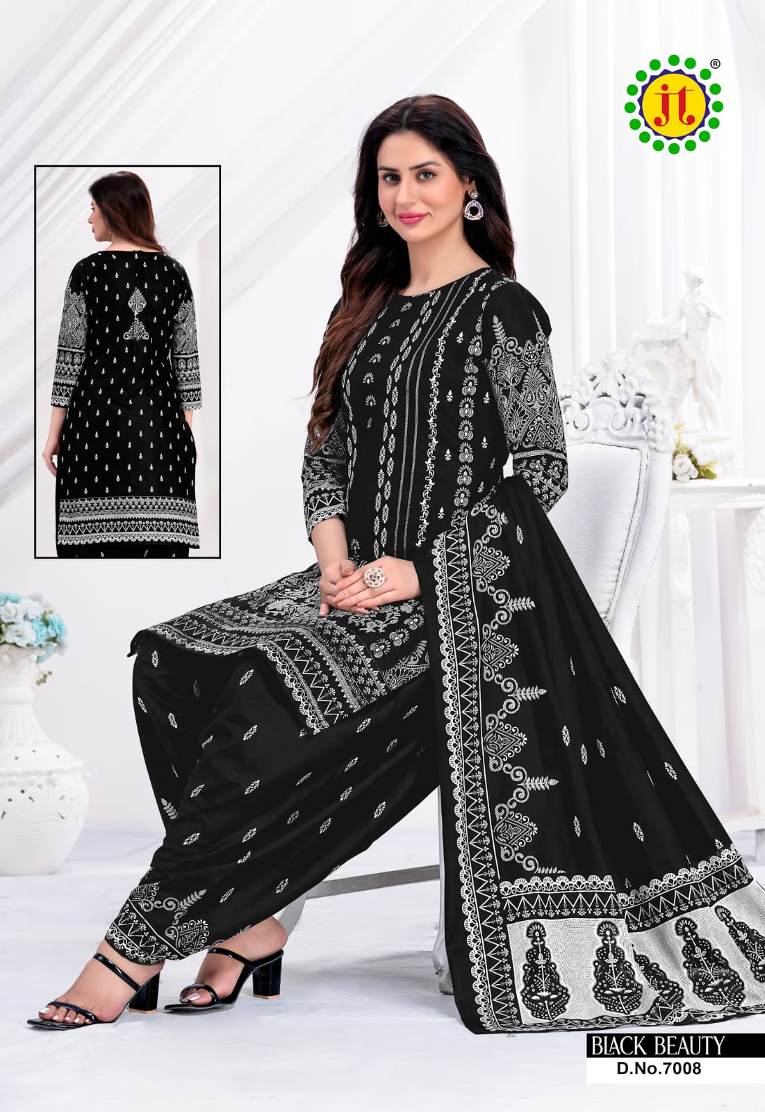 JT BLACK BEAUTY VOL 7 COTTON PRINTED DRESS