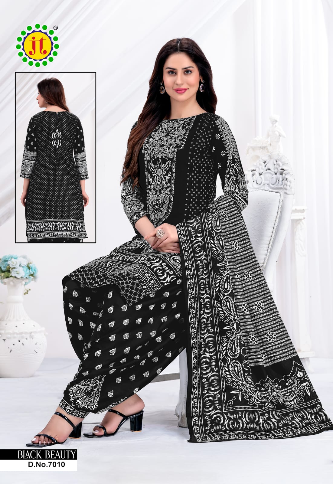 JT BLACK BEAUTY VOL 7 COTTON PRINTED DRESS