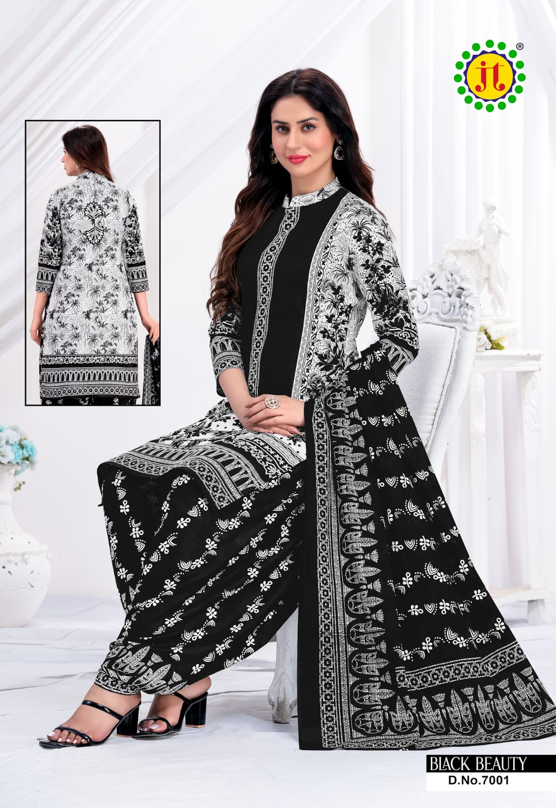 JT BLACK BEAUTY VOL 7 COTTON PRINTED DRESS