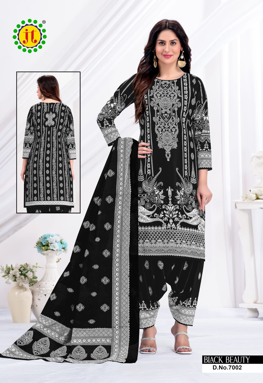 JT BLACK BEAUTY VOL 7 COTTON PRINTED DRESS
