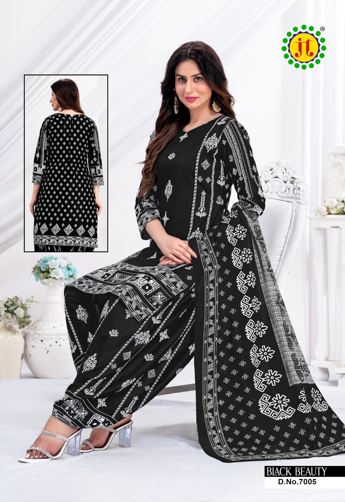 JT BLACK BEAUTY VOL 7 COTTON PRINTED DRESS