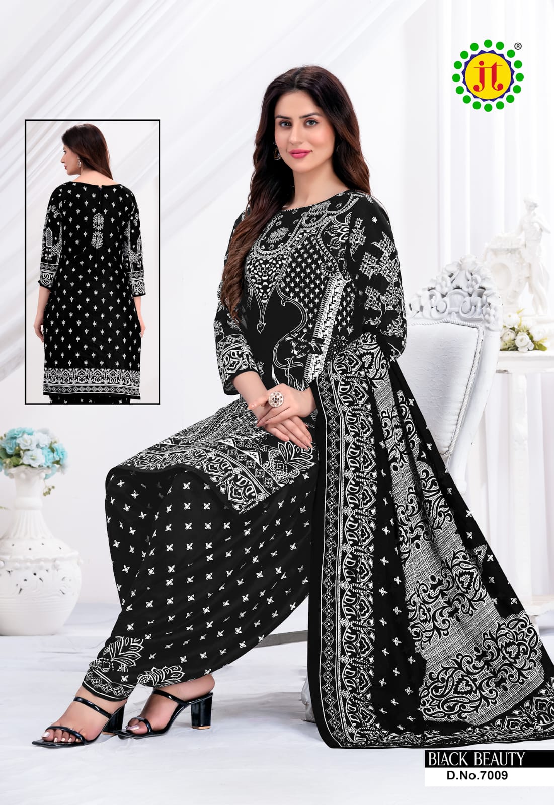 JT BLACK BEAUTY VOL 7 COTTON PRINTED DRESS