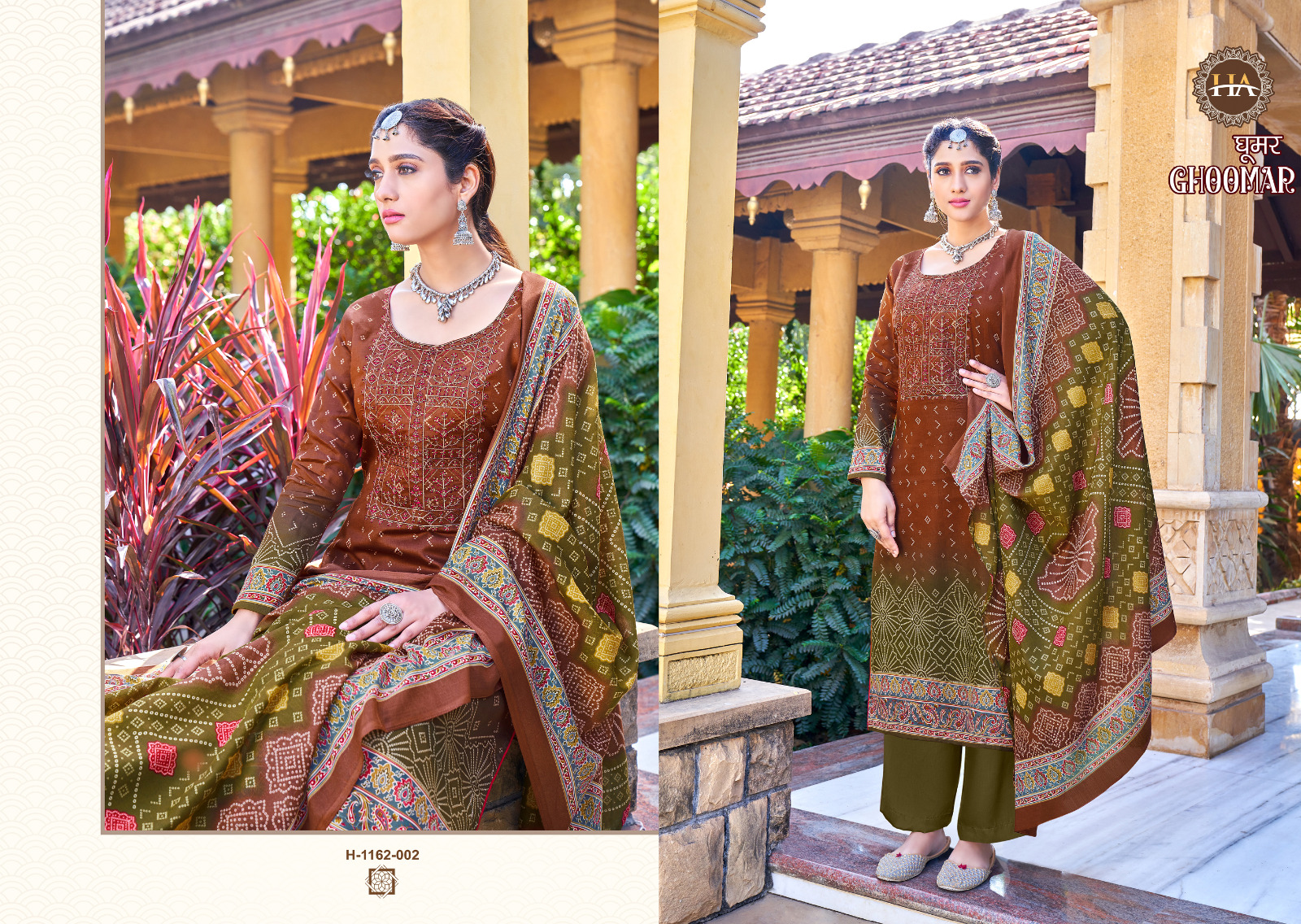 Harshit Fashion Hub Ghoomer Edition Vol 3 Jam Cotton Digital Print With Fancy Work Suits Wholesaler Surat