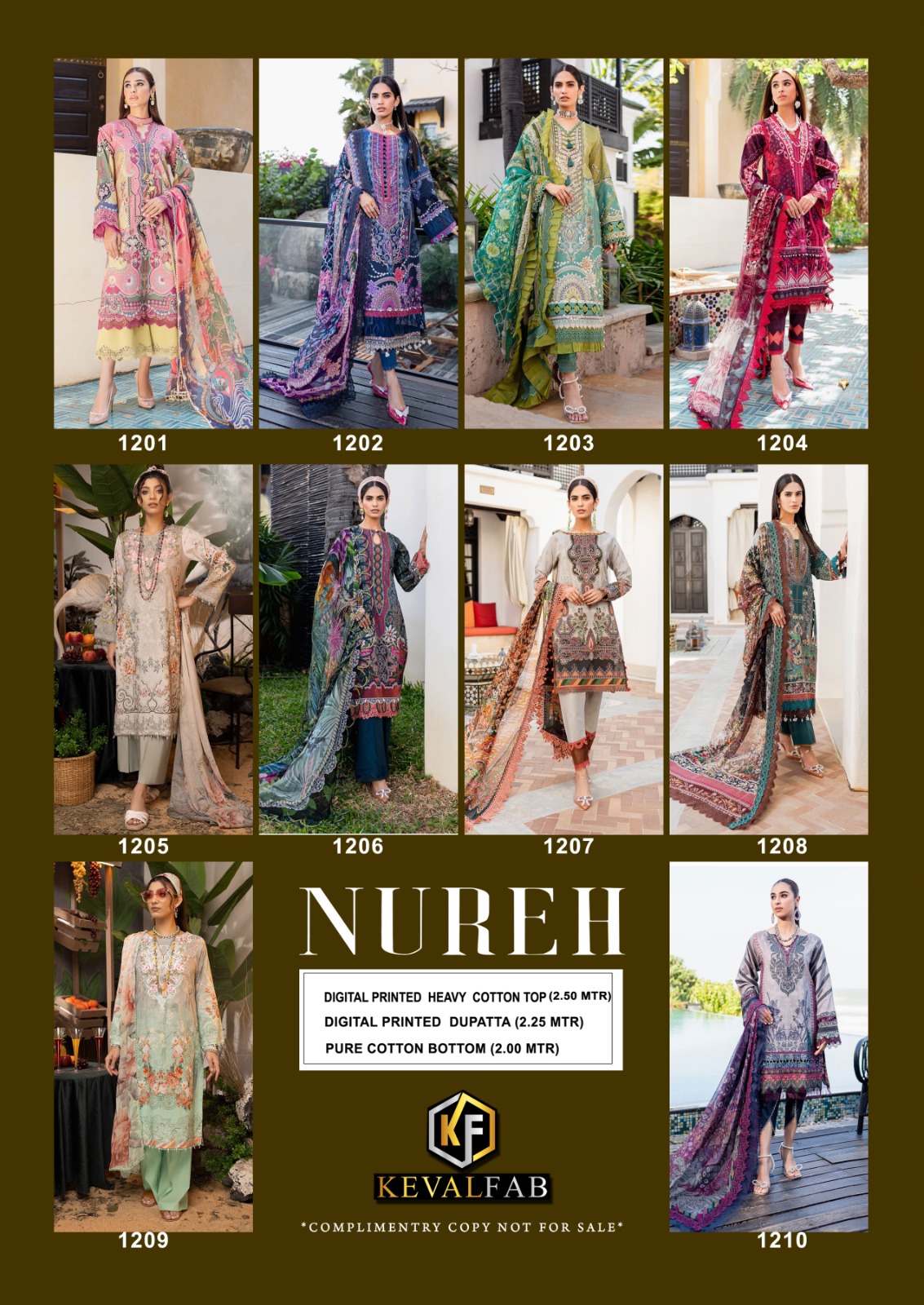 KEVAL FAB NUREH VOL 12 COTTON SUIT