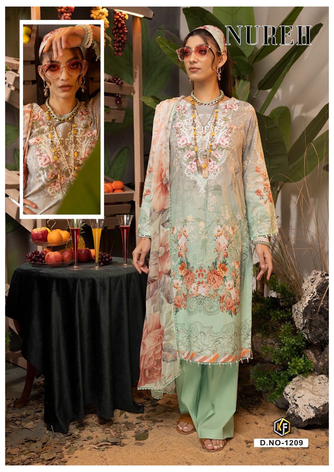 KEVAL FAB NUREH VOL 12 COTTON SUIT