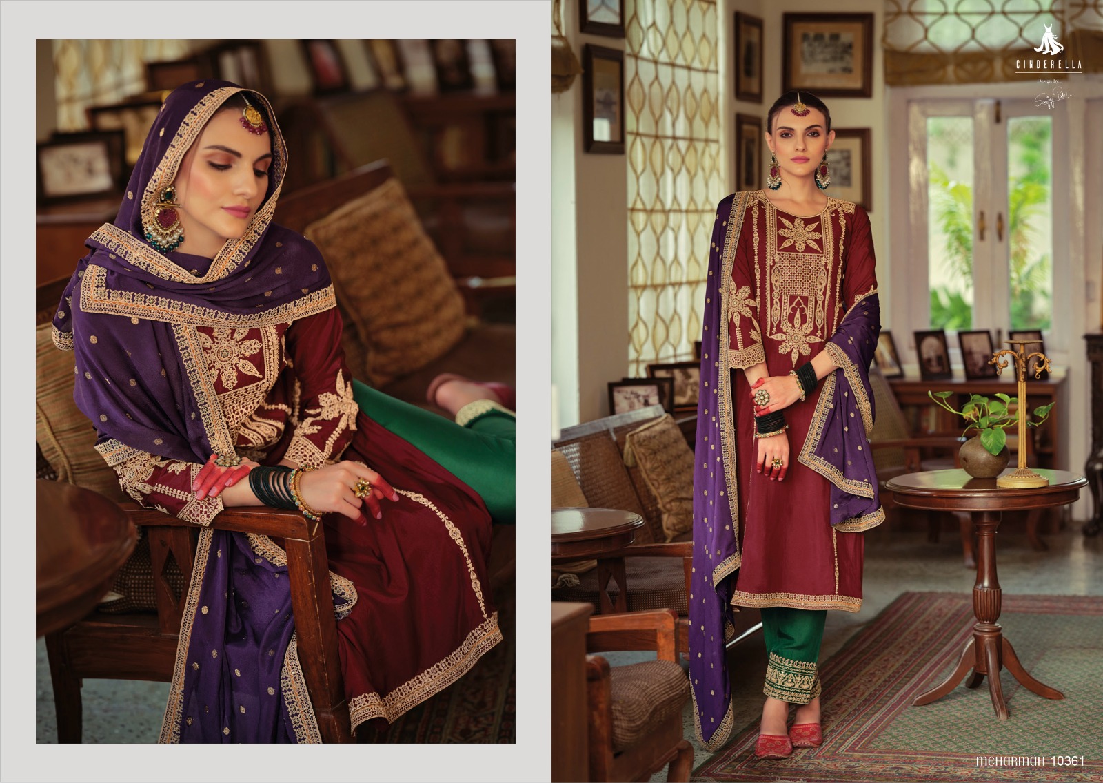 CINDERELLA RAJBARI SILK DESINER SUIT