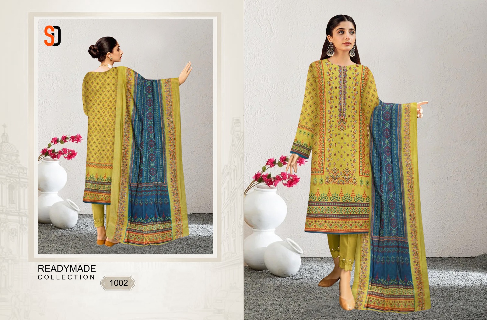 Sharaddha Designer Bin Saeed Vol 1 Readymade Collection Cotton Embroidery Salwar Kameez Wholesaler Surat